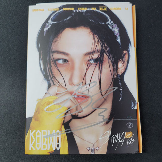 Felix (of Stray Kids) "KARMA" - Hand Autographed(Signed) Album
